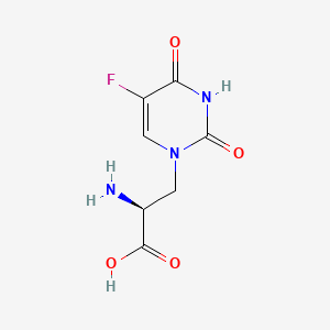 B1662202 2-Amino-3-(5-fluoro-2,4-dioxo-3,4-dihydro-2H-pyrimidin-1-YL)-propionic acid CAS No. 140187-23-1