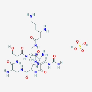 molecular formula C50H92N28O23S2 B1662203 Capreomycin Sulfate CAS No. 1405-37-4