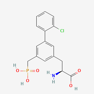 molecular formula C16H17ClNO5P B1662210 alpha-Amino-2'-chloro-5-(phosphonomethyl)(1,1'-biphenyl)-3-propanoic acid CAS No. 174575-17-8