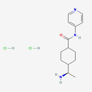 molecular formula C14H23Cl2N3O B1662237 (1R,4r)-4-((R)-1-aminoethyl)-N-(pyridin-4-yl)cyclohexanecarboxamide dihydrochloride CAS No. 129830-38-2