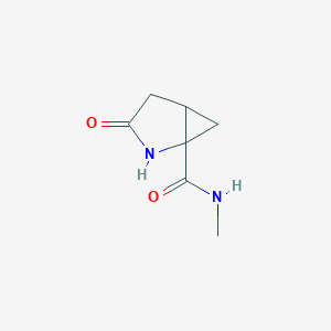 molecular formula C7H10N2O2 B166226 N-methyl-3-oxo-2-azabicyclo[3.1.0]hexane-1-carboxamide CAS No. 126484-96-6