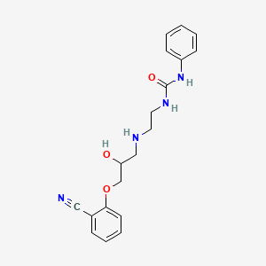 molecular formula C19H22N4O3 B1662264 1-[2-[[3-(2-Cyanophenoxy)-2-hydroxypropyl]amino]ethyl]-3-phenylurea CAS No. 53671-71-9