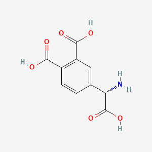 molecular formula C10H9NO6 B1662272 4-[(S)-Amino(carboxy)methyl]benzene-1,2-dicarboxylic acid CAS No. 201730-11-2