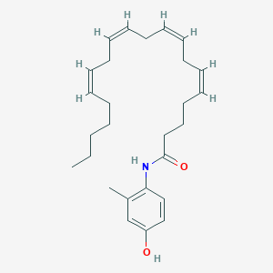 molecular formula C27H39NO2 B1662279 (5Z,8Z,11Z,14Z)-N-(4-Hydroxy-2-methylphenyl)-5,8,11,14-eicosatetraenamide CAS No. 313998-81-1