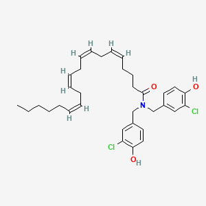 molecular formula C34H43Cl2NO3 B1662283 N-(双-3-氯-4-羟基苄基)-5Z,8Z,11Z,14Z-二十碳四烯酰胺 CAS No. 439080-01-0
