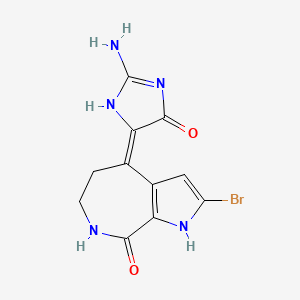 molecular formula C₁₁H₁₀BrN₅O₂ B1662288 Hymenialdisine CAS No. 82005-12-7