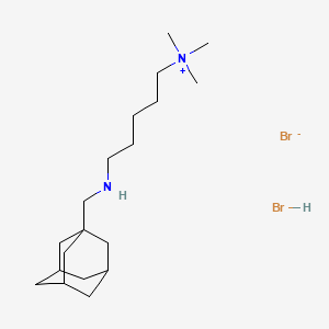 molecular formula C19H38Br2N2 B1662290 5-(1-Adamantylmethylamino)pentyl-trimethylazanium;bromide;hydrobromide CAS No. 121034-89-7
