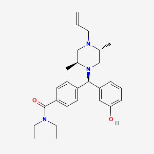 4-[(R)-[(2S,5R)-2,5-dimethyl-4-prop-2-enylpiperazin-1-yl]-(3-hydroxyphenyl)methyl]-N,N-diethylbenzamide