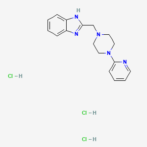 molecular formula C17H22Cl3N5 B1662311 2-[[4-(2-吡啶基)-1-哌嗪基]甲基]-1H-苯并咪唑三盐酸盐 CAS No. 587870-77-7