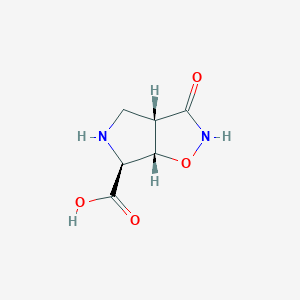 molecular formula C6H8N2O4 B1662312 (3aS,6S,6aS)-3-Oxohexahydro-2H-pyrrolo[3,4-d][1,2]oxazole-6-carboxylic acid CAS No. 227619-65-0