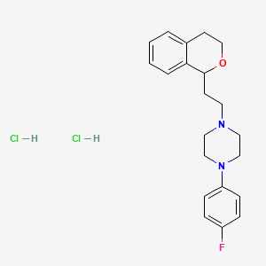molecular formula C21H27Cl2FN2O B1662322 1-[2-(3,4-Dihydro-1H-2-benzopyran-1-YL)ethyl]-4-(4-fluorophenyl)piperazine dihydrochloride CAS No. 170856-41-4
