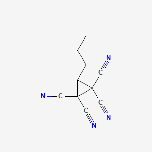 molecular formula C11H10N4 B1662337 3-Methyl-3-propylcyclopropane-1,1,2,2-tetracarbonitrile CAS No. 13017-69-1