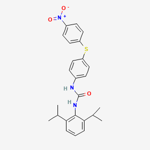 B1662339 N-[2,6-Bis(1-methylethyl)phenyl]-N'-[4-[(4-nitrophenyl)thio]phenyl]urea CAS No. 228544-65-8