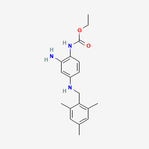 molecular formula C19H25N3O2 B1662351 ethyl N-[2-amino-4-[(2,4,6-trimethylphenyl)methylamino]phenyl]carbamate CAS No. 945828-50-2