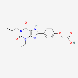 molecular formula C19H22N4O5 B1662353 [4-(2,6-Dioxo-1,3-dipropyl-2,3,6,9-tetrahydro-1H-purin-8-yl)phenoxy]acetic acid CAS No. 96865-83-7