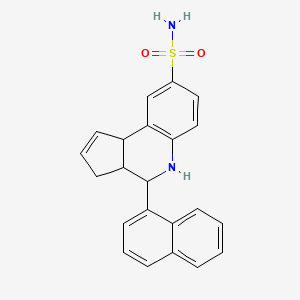 B1662355 4-naphthalen-1-yl-3a,4,5,9b-tetrahydro-3H-cyclopenta[c]quinoline-8-sulfonamide CAS No. 353483-92-8