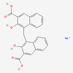 molecular formula C23H14Na2O6 B1662358 帕莫酸钠 CAS No. 6640-22-8