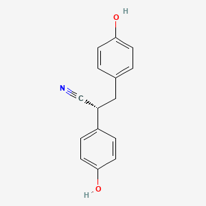 molecular formula C15H13NO2 B1662369 (R)-2,3-Bis(4-hydroxyphenyl)-propionitrile CAS No. 524047-78-7