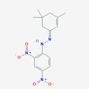 molecular formula C15H18N4O4 B166237 3,5,5-Trimethyl-2-cyclohexenone 2,4-dinitrophenylhydrazone CAS No. 93445-21-7