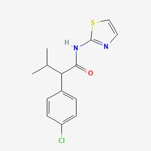 2-(4-chlorophenyl)-3-methyl-N-(thiazol-2-yl)butanamide