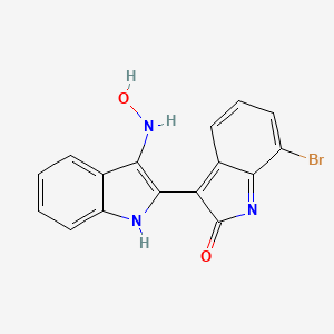 molecular formula C16H10BrN3O2 B1662384 7-bromo-3-[3-(hydroxyamino)-1H-indol-2-yl]indol-2-one CAS No. 916440-85-2