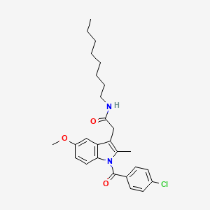 molecular formula C27H33ClN2O3 B1662392 N-Octyl-1-(4-chlorobenzoyl)-2-methyl-5-methoxy-1H-indole-3-acetamide CAS No. 282728-65-8