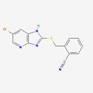 2-[[(6-bromo-1H-imidazo[4,5-b]pyridin-2-yl)thio]methyl]benzonitrile