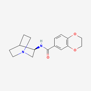 molecular formula C16H20N2O3.C4H4O4 B1662414 N-(3R)-1-Azabicyclo(2.2.2)oct-3-yl-2,3-dihydro-1,4-benzodioxin-6-carboxamide CAS No. 527680-56-4