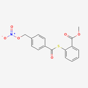 molecular formula C16H13NO6S B1662416 2-[4-(硝氧甲基)苯甲酰]硫代苯甲酸甲酯 CAS No. 258278-64-7