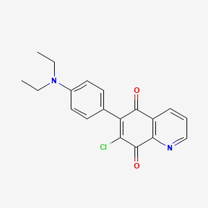 B1662420 7-Chloro-6-[4-(diethylamino)phenyl]quinoline-5,8-dione CAS No. 389614-94-2