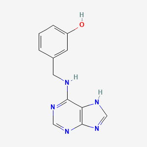 B1662424 3-[(7H-purin-6-ylamino)methyl]phenol CAS No. 75737-38-1