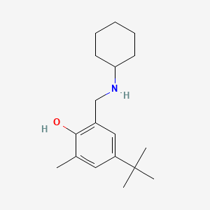 molecular formula C18H29NO B1662432 4-Tert-butyl-2-((cyclohexylamino)methyl)-6-methylphenol CAS No. 6640-90-0