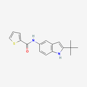 molecular formula C17H18N2OS B1662437 N-(2-tert-butyl-1H-indol-5-yl)thiophene-2-carboxamide CAS No. 397872-93-4