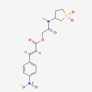 molecular formula C16H18N2O7S B1662440 [2-[(1,1-dioxothiolan-3-yl)-methylamino]-2-oxoethyl] (E)-3-(4-nitrophenyl)prop-2-enoate CAS No. 1303092-92-3