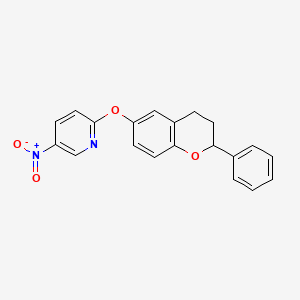 molecular formula C20H16N2O4 B1662443 5-Nitro-2-(2-phenylchroman-6-yl)oxypyridine CAS No. 488847-28-5