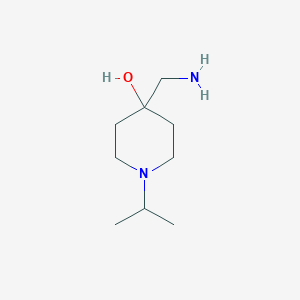molecular formula C9H20N2O B166245 4-(Aminomethyl)-1-(propan-2-yl)piperidin-4-ol CAS No. 132740-55-7