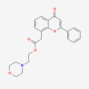molecular formula C23H23NO5 B1662454 2-Morpholin-4-ylethyl 2-(4-oxo-2-phenylchromen-8-yl)acetate CAS No. 87626-58-2