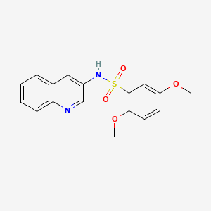 molecular formula C17H16N2O4S B1662459 2,5-dimethoxy-N-quinolin-3-ylbenzenesulfonamide CAS No. 496014-13-2