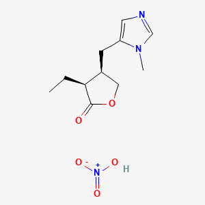 molecular formula C11H17N3O5 B1662464 Pilocarpine Nitrate CAS No. 148-72-1