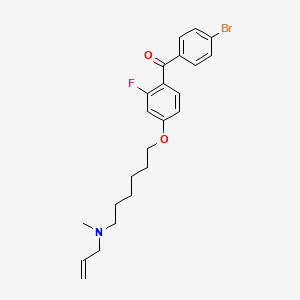 molecular formula C23H27BrFNO2 B1662478 [4-({6-[烯丙基(甲基)氨基]己基}氧基)-2-氟苯基](4-溴苯基)甲苯酮 CAS No. 161582-11-2