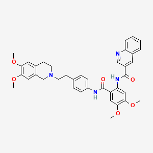 molecular formula C₃₈H₃₈N₄O₆ B1662512 他利奎达 CAS No. 206873-63-4