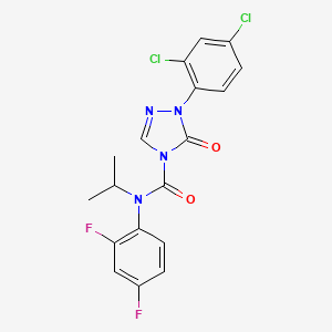 molecular formula C18H14Cl2F2N4O2 B1662519 艾芬卡巴宗 CAS No. 212201-70-2