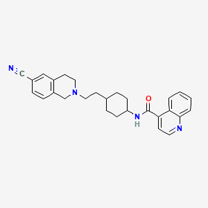 N-[4-[2-(6-cyano-3,4-dihydro-1H-isoquinolin-2-yl)ethyl]cyclohexyl]quinoline-4-carboxamide