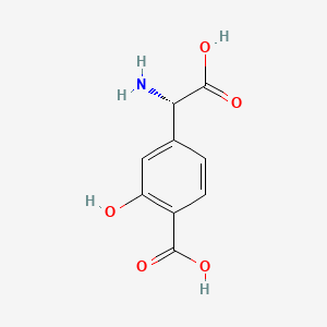 molecular formula C9H9NO5 B1662542 (S)-4-Carboxy-3-hydroxyphenylglycine CAS No. 85148-82-9