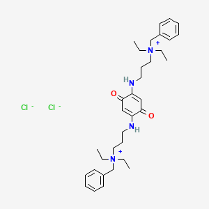 molecular formula C34H50ClN4O2+ B1662550 benzyl-[3-[[4-[3-[benzyl(diethyl)azaniumyl]propylamino]-3,6-dioxocyclohexa-1,4-dien-1-yl]amino]propyl]-diethylazanium chloride CAS No. 311-09-1