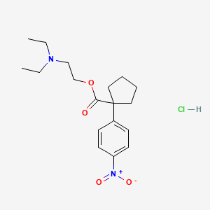 molecular formula C18H27ClN2O4 B1662554 Nitrocaramiphen hydrochloride 