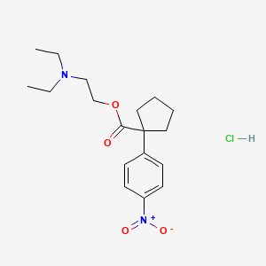 molecular formula C18H27ClN2O4 B1662554 Nitrocaramiphen hydrochloride CAS No. 98636-73-8
