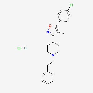 B1662571 5-(4-Chlorophenyl)-4-methyl-3-(1-(2-phenylethyl)piperidin-4-YL)isoxazole hydrochloride CAS No. 874882-93-6