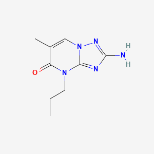 molecular formula C9H13N5O B1662591 2-Amino-6-methyl-4-propyl-[1,2,4]triazolo[1,5-a]pyrimidin-5(4H)-one CAS No. 27277-00-5