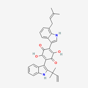 molecular formula C32H30N2O4 B1662592 Demethylasterriquinone B1 CAS No. 78860-34-1
